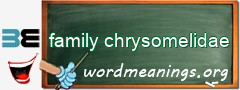 WordMeaning blackboard for family chrysomelidae